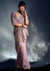 Lavender Purple Designer Silk Saree