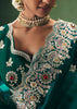 Teal Green Embroidered Designer Saree