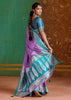 Aster Purple Banarasi Satin Silk Saree