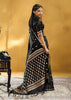 Black Woven Banarasi Satin Silk Saree