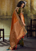 Jaffa Orange Woven Banarasi Silk Saree