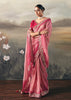 Shades Of Pink Tissue Embroidered Wedding Wear Saree