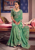 Summer Green Embroidered Tissue Designer Saree