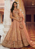 Peach Banarasi Silk Embroidered Lehenga