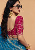 Heritage Blue Embroidered Designer Tissue Saree