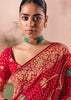 Bridal Red Woven Georgette Bandhej Saree