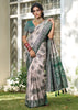 Frosty Green Woven Banarasi Silk Saree