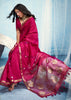 Magenta Pink Woven Cotton Silk Saree