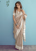 Castle Grey Woven Linen Silk Saree