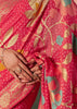 Paradise Pink Woven Georgette Bandhej Saree