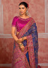 Royal Blue Embroidered Designer Saree