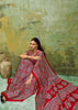 Red Printed Satin Silk Saree