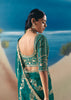 Emerald Green Satin Organza Embroidered Saree
