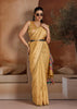 Golden Beige Woven Banarasi Silk Saree