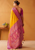 Vibrant Yellow Woven Banarasi Cotton Silk Saree
