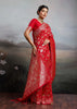 Vermilion Red Woven Banarasi Silk Saree