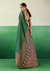 Hunter Green Printed Satin Silk Saree