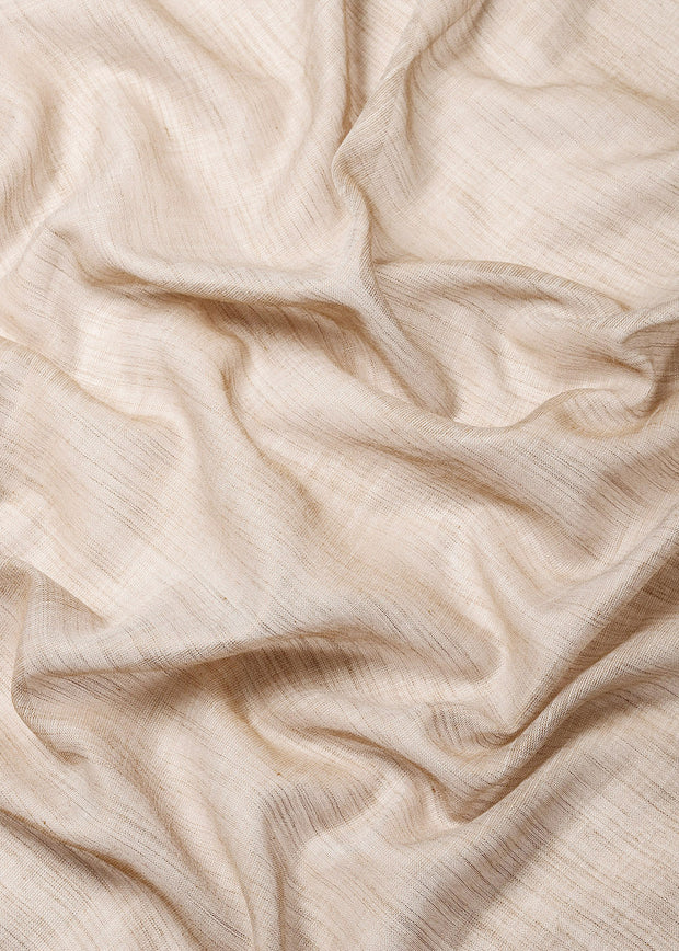 Olive Beige Woven Linen Silk Saree