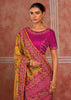Mustard Yellow Embroidered Designer Saree