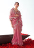 Blush Pink Embroidered Designer Tissue Saree