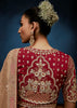 Almon Beige Embroidered Designer Tissue Saree