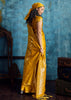 Ochre Yellow Woven Banarasi Satin Silk Saree