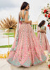 Elegant Pink Tissue Embroidered Wedding Lehenga
