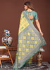 Lamon Yellow Woven Cotton Linen Silk Saree