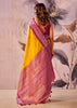 Vibrant Yellow Woven Tissue Silk Saree
