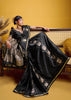 Pirate Black Banarasi Satin Silk Saree