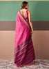 Fuchsia Pink Woven Cotton Silk Saree