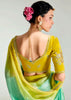 Yellow Green Ombre Banarasi Tissue Saree