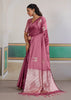 Mellow Mauve Woven Satin Silk Saree