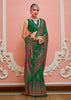 Dark Green Woven Kashmiri Jamewar Saree