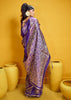 Iris Purple Woven Banarasi Satin Silk Saree