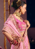 Blush Pink Embroidered Tissue Designer Saree