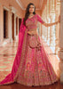 Pink Banarasi Silk Embroidered Lehenga