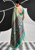 Mist Green Woven Linen Cotton Silk Saree