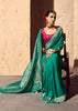 Arcadia Green Woven Crepe Georgette Saree