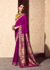 Deep Orchid Purple Woven Crepe Georgette Saree