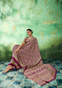 Purple Printed Satin Silk Saree