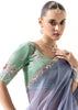 Allure Blue Designer Organza Tissue Silk Saree