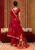 Cherry Red Woven Cotton Silk Saree