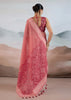 Flamingo Pink Woven Cotton Saree
