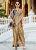 Almond Beige Woven Tissue Silk Saree