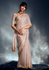 Powder Grey Designer Silk Saree