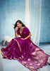 Wine Purple Woven Cotton Silk Saree