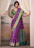 Royal Purple Woven Patola Silk Saree