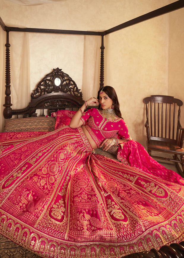 Bridal Pink Banarasi Designer Lehenga