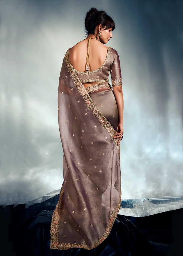 Steeple Grey Designer Silk Saree